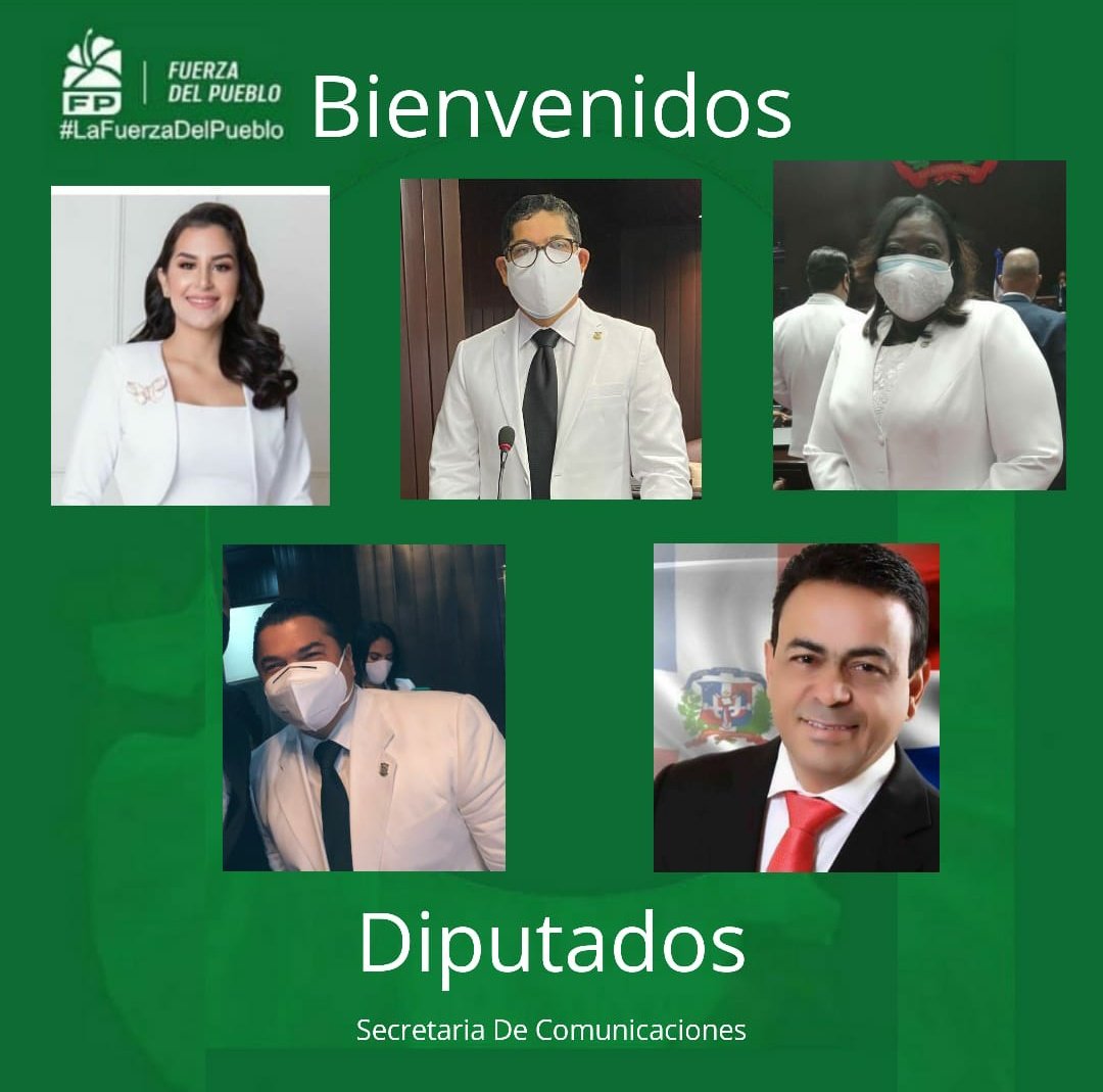 Los diputados del PLD <a href="/SerrataAquilino/">Aquilino Serrata (Son)</a> <a href="/Charlenecanaan/">Charlene Canaan</a> <a href="/TobiasCrespo/">Tobias Crespo</a> <a href="/dulcerojassdn/">Dulce Rojas</a> y Carlos García pasaron a formar parte del bloque de diputados, de <a href="/fpcomunica/">@Fuerza del Pueblo (FP)</a> lo cual suman 11 los cuales nos convierten en la tercera fuerza en la <a href="/DiputadosRD/">Cámara de Diputados de la República Dominicana</a>

#FuerzaDelPueblo