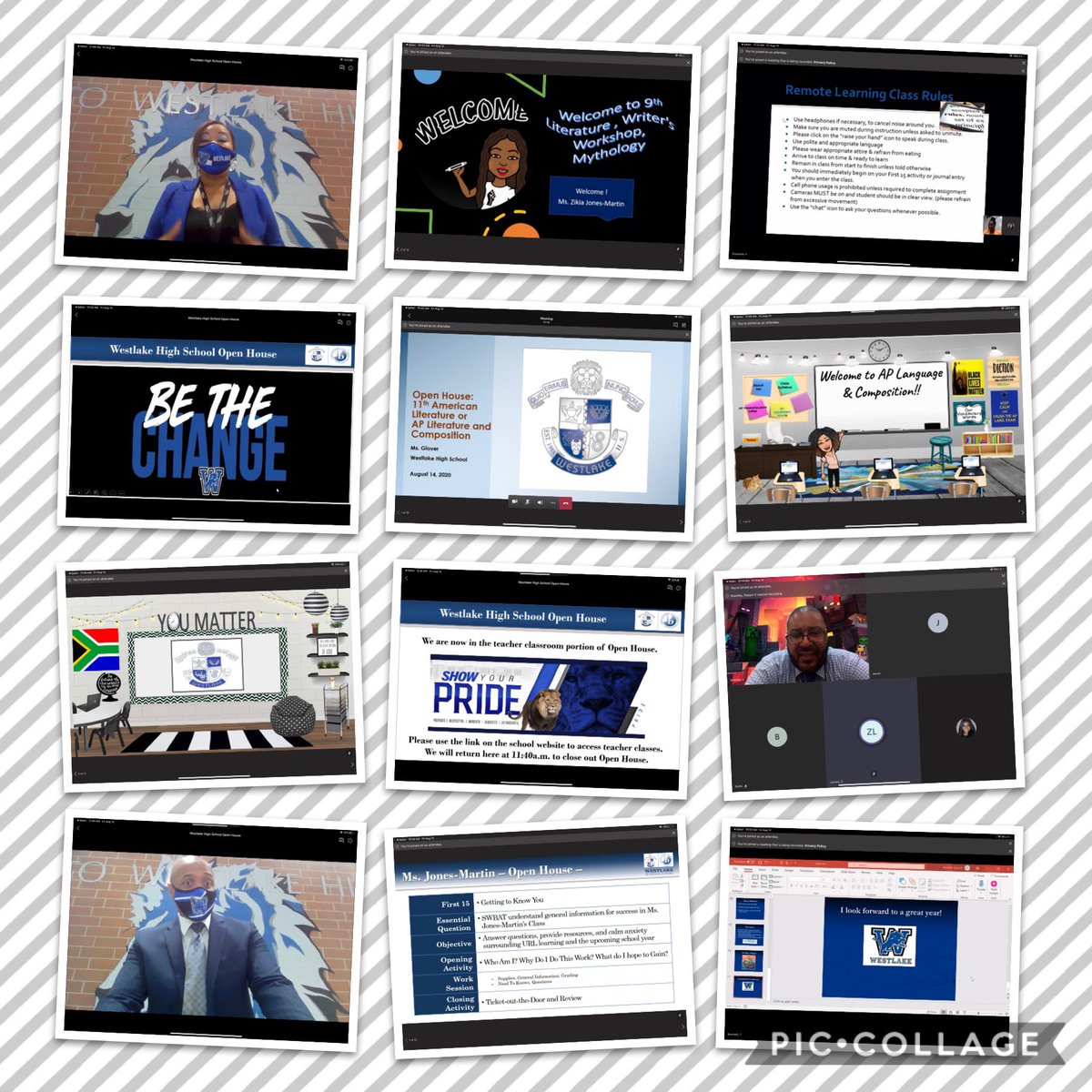 DearDrHenry's tweet photo. Snapshots from our virtual Open House last Friday! Can’t wait to see what happens tomorrow! #OneWestlake #ReadyForDay1 #UniversalRemoteLearning https://t.co/SKYrMxmTU2