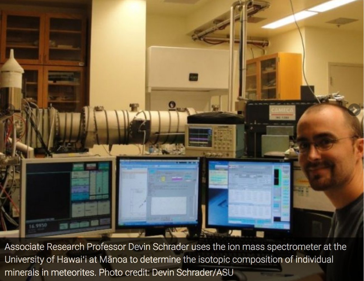 ASUMeteorites's tweet photo. Want to read about new research by CMS's Devin Schrader and @ScienceJem on #meteorites that sheds light on the migration of grains from the inner to the outer Solar System as #chondrules were forming and #asteroids were accreting? @ASU 
Read more here: https://t.co/tkamVOm5Gi https://t.co/g2yEYS32oU