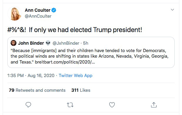 THREADHow stupid is  @AnnCoulter?She blames  @realDonaldTrump for a trend that existed for 40 YEARS BEFORE TRUMP TOOK OFFICE.