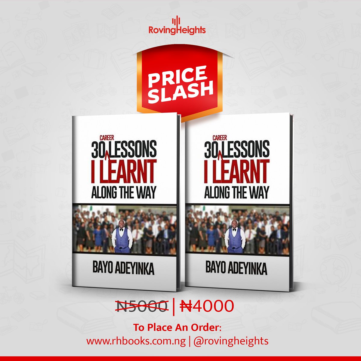 By the way, have you taken advantage of this August promo to get my book 30 Career Lessons I Learnt Along The Way. Send a DM to  @Rovingheights and it will be delivered to you anywhere in Nigeria.