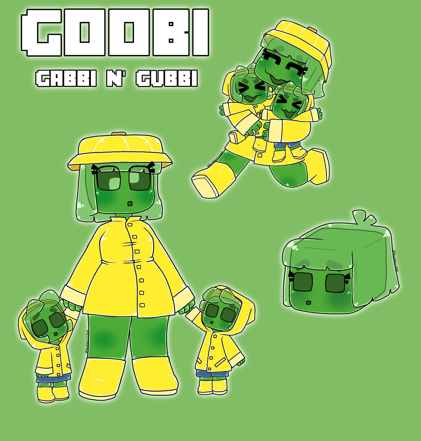 Benny Bee 22 Days Goobi The Minecraft Slime And Her Children Gabbi And Gubbi