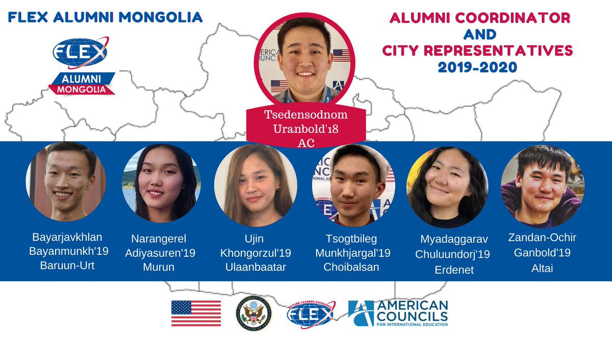 alumni_flex's tweet photo. FLEX Alumni Mongolia community is very excited to announce that our FLEX Alumni Coordinator and City Representatives team of 2019-2020 have successfully finished their terms.
Thank you to all the team members for the effort and hard work. #FLEXAlumni #flexalumnimongolia https://t.co/iVIb5SgwdT