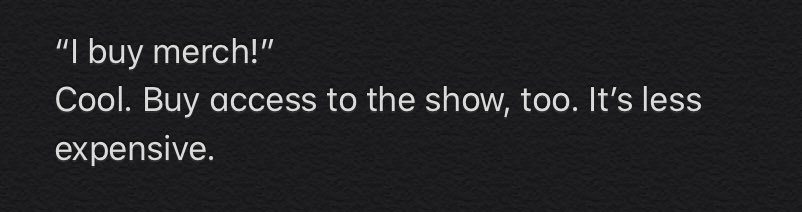 There's a lot less intermediaries in buying merch than paying for a suscription so you are already doing your part by buying official merch. Be glad that you can do it and enjoy the show.