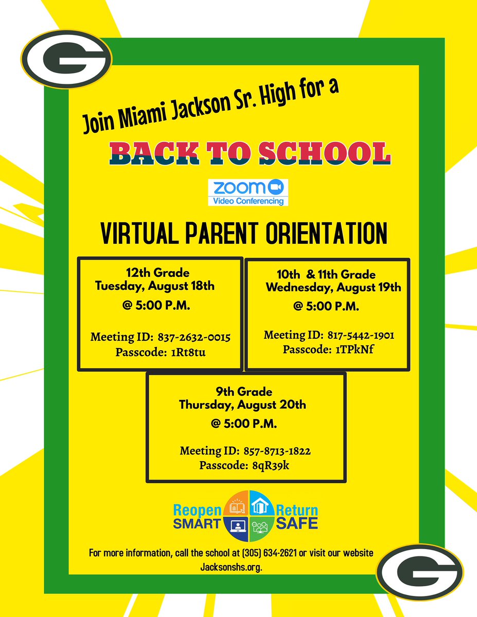 Join us for our Back to School Parent Orientation. Please visit our school’s website for additional information. #Generalslead 🔰#Goingallouttomakeithappen!🔰 <a href="/JaxActivities/">MiaJax Activities</a>