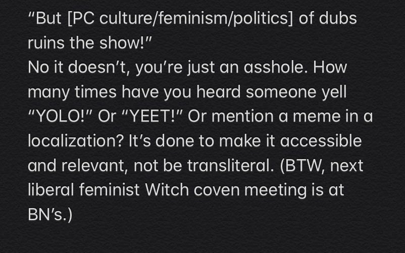 It is a matter of integrity to not alter the original media but for these kind of people everything is a political act and that notions clouds their judgement to the point of disrespecting the author and the audience by injecting their unsolicited points of view.