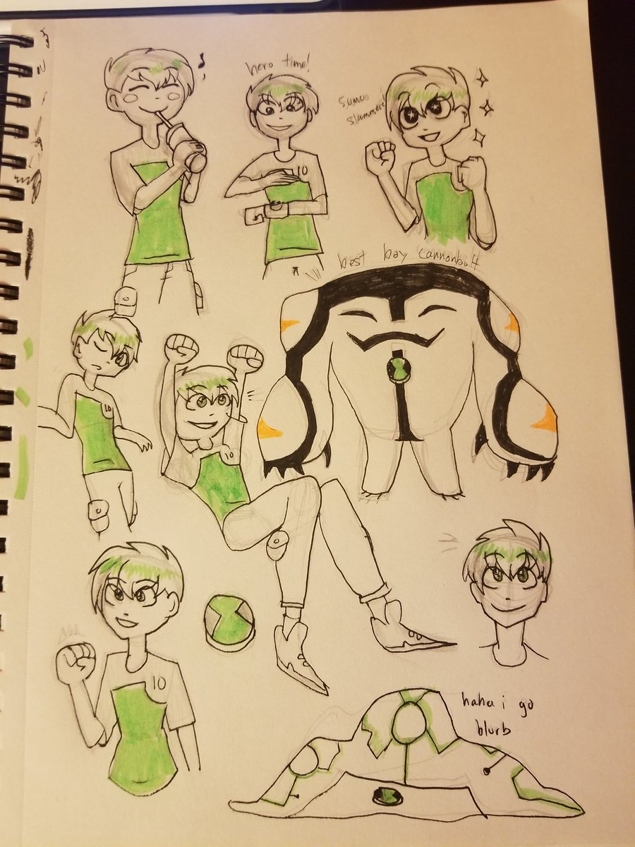 oranjyuu's tweet photo. the ben 10 reboot is good, yall are just mean to the baby 

(ben is the baby) https://t.co/SkqUgqIUMR