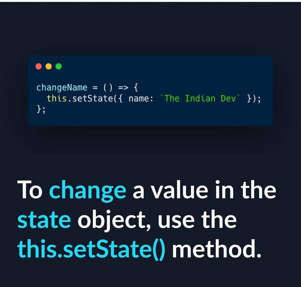 CarbonTeq's tweet photo. Learn here about state in React.JS and how to change the value in the state object

#carbonteq #reactjs #javascript #reactstate #software #100DaysOfCode #CodeNewbie #301DaysOfCode #freeCodeCamp #webdevelopement #ITServices #CodeLife https://t.co/wY8sW3Zj8j