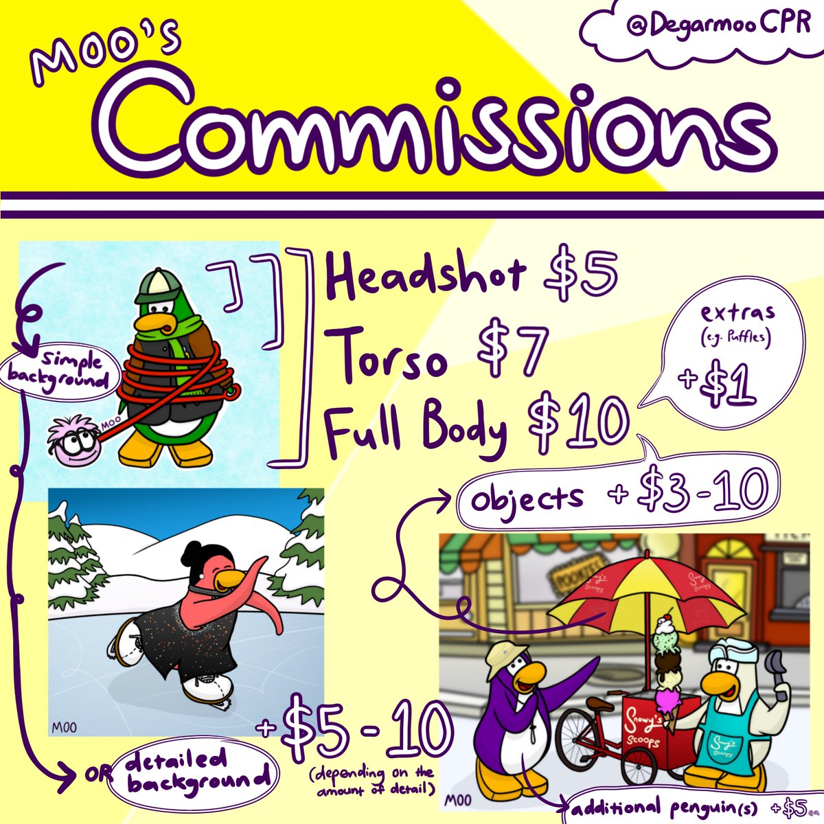 MooCPR's tweet photo. A lot of you have asked if I do commissions - and now the answer is YES! ♥️ Feel free to send me a message if you have any questions. Thank you in advance for your support! https://t.co/C8bpjcF8E2