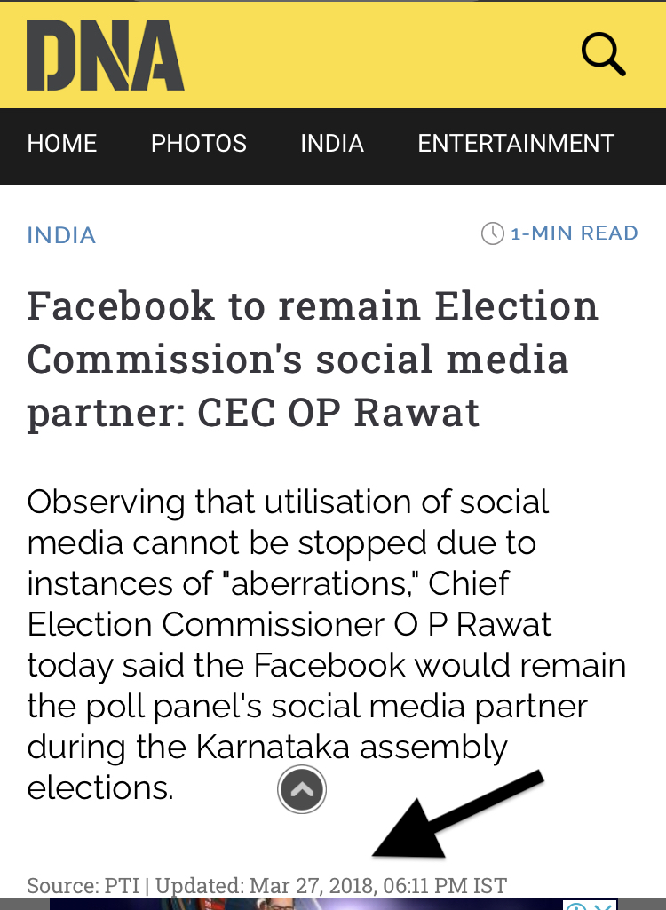 Now we don't know what happened in 4 days but on 27th March, the ECI said that it would continue its partnership with Facebook India "despite aberrations".The "aberrations" referred to the extensive data breaches that ECI had accused Facebook of just 4 days ago.(3/9)