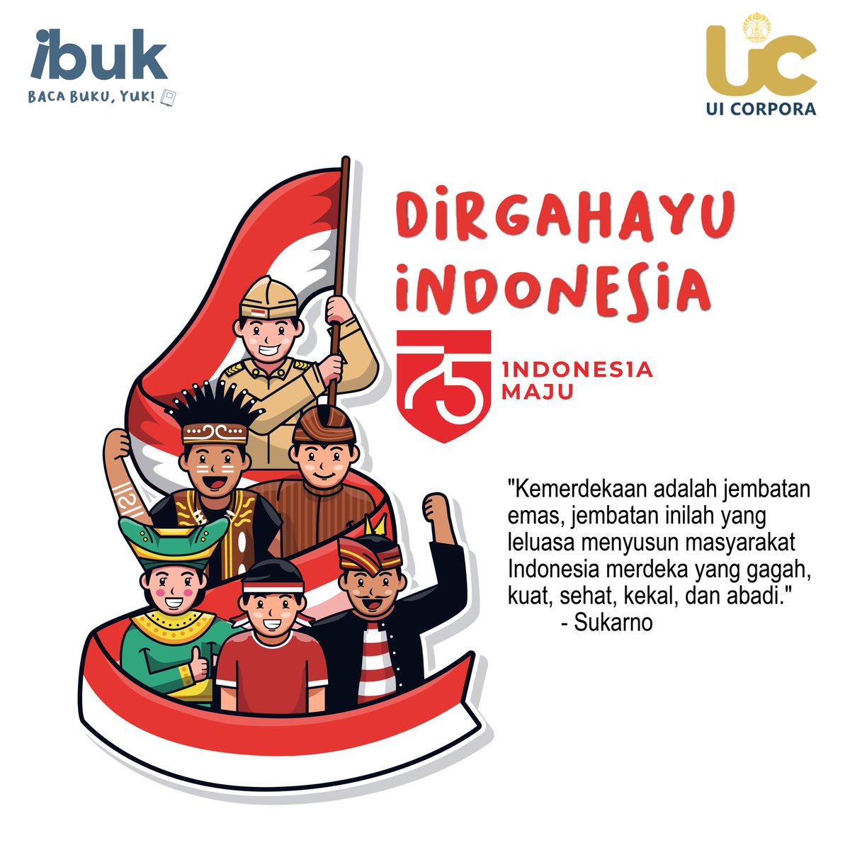 ibuk_id's tweet photo. 🇮🇩 Dirgahayu Republik Indonesia!
Selamat hari kemerdekaan Indonesia ke-75, sahabat ibuk!

#dirgahayurepublikindonesia #dirgahayuindonesia #tujuhbelasan #tujuhbelasagustus #HutRIKe75 #HutKe75RI #quotes #quote #quoteoftheday #ibuk #ibuk_id https://t.co/IJoDPqe6nh