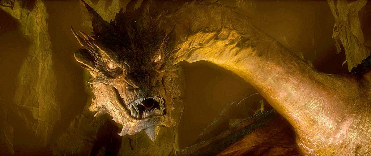 FactsTolkien's tweet photo. #lotrfact #smaug "My armor is like tenfold shields, my teeth are swords, my claws spears, the shock of my tail a thunderbolt, my wings a hurricane, and my breath death!" https://t.co/fFH6Tpokp1