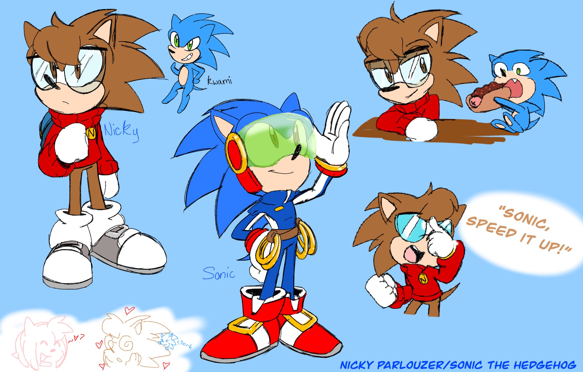 🦔Spicey on X: @LazloPizzazzlo Hewwo Would au sonic/Nicky be good