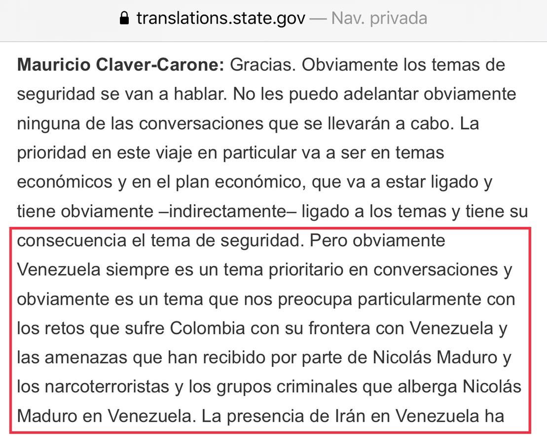 SMoncada_VEN's tweet photo. Planes de invasión en marcha: jefes del aparato de guerra de Trump van a Bogotá a calentar la frontera antes de elecciones en EEUU. Anuncian que darán su apoyo a Duque en ataque militar contra una inexistente amenaza terrorista. Se reúnen esta semana y la provocación es inminente https://t.co/vmdt51KXPX