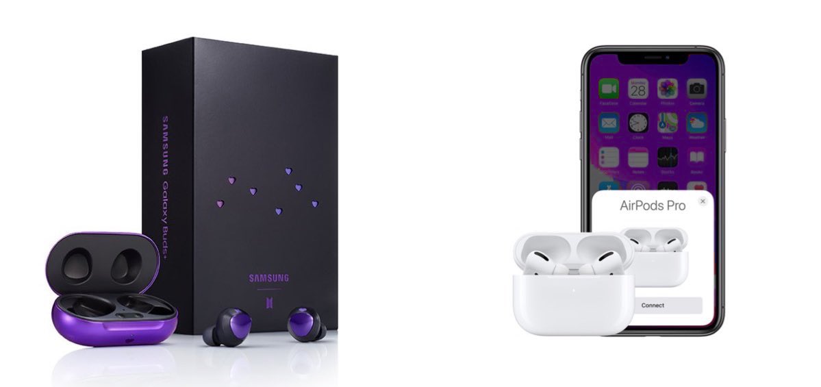 I’ll give the Galaxy Buds+ (BTS Edition) or Apple Airpods Pro to a random person who retweets this tweet. ($150 cashout available)

Shipping Internationally 🌎

To Enter: 

- Retweet this Tweet
 
- Follow <a href="/code_brenden/">Brenden 🐶</a> &amp; @IamZelda3

- Tag a friend 💜

Ends August 18th, Good Luck!