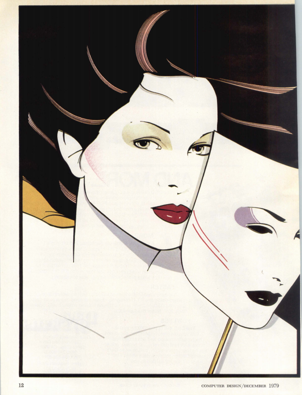 Intel introduced the 8088 in 1979 using this odd portrait by Patrick Nagel.
