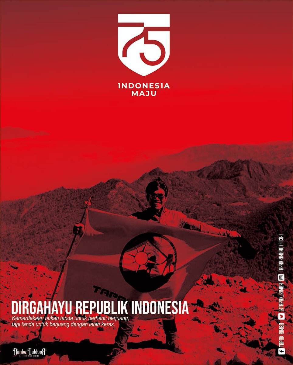 Dirgahayu Republik Indonesia! 

#dirgahayuindonesia 
#TAPAKRIMBA
#BRAVO