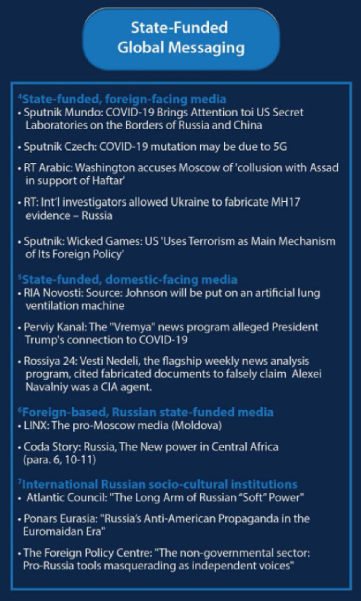 5/ Pillar II -  - State-Funded MediaState-funded, foreign-facing mediaState-funded, domestic-facing mediaForeign-based, Russian state-funded mediaInternational Russian socio-cultural institutionsConnection to Russia: Somewhat Visible