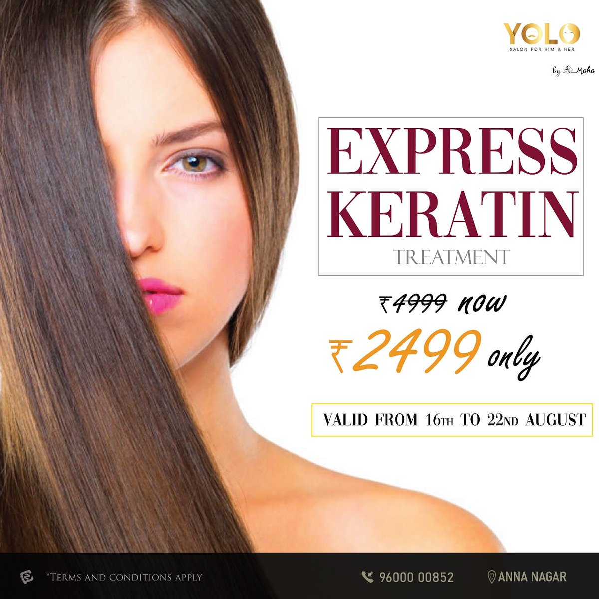 Our exciting weekly offer is back!  Express keratin treatment worth Rs. 4999 is now at Rs. 2499 .
.
.
.
Grab it before it expires!  
.
.
#youonlyliveonce #YOLO #salonoffer #annanagar #skintreatments #keratin #keratinoffer #keratinsmoothening #keratintreatment #keratintreatments