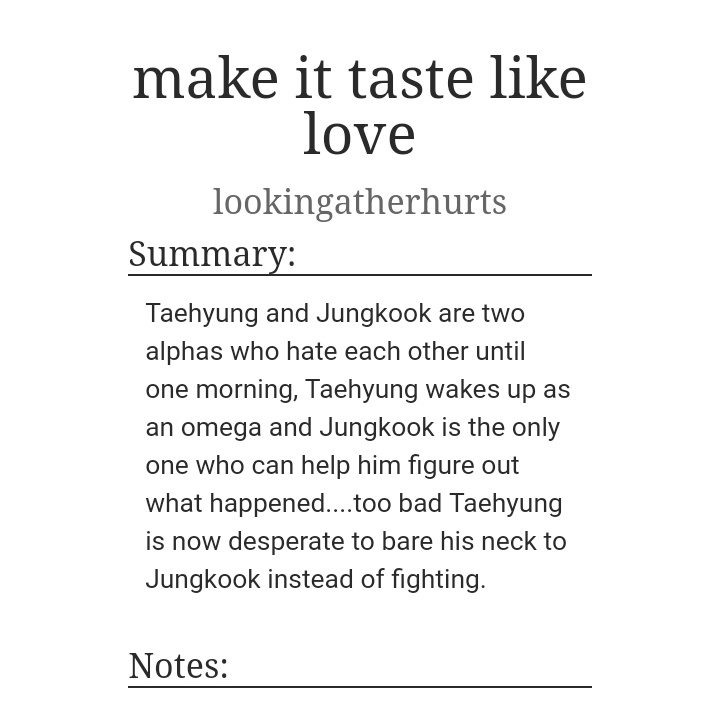 make it taste like love | 160k https://archiveofourown.org/works/18350978/chapters/43447211