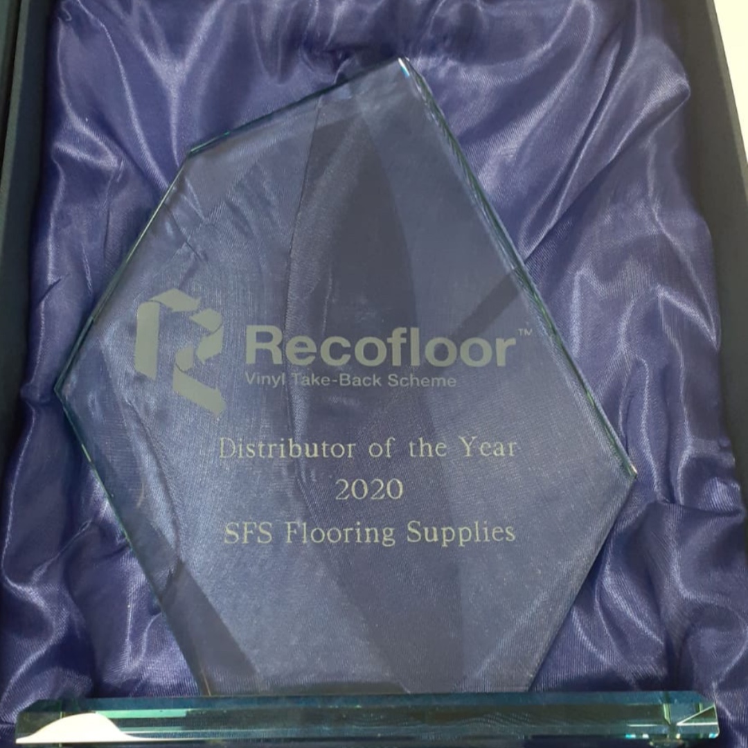 Look what we found in this box - such an honour <a href="/Recofloor/">Recofloor</a> - we are proud to support you and even prouder to receive Distributor of the Year 2020 award.

#altro #polyflor #recycling #greencredentials #flooringdistributor
