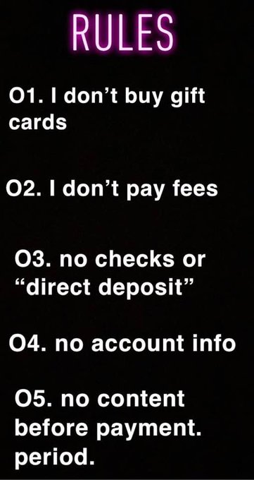 For those who need it lol These are my new rules that were recommended me, and my menu!! Message me &amp;<a href="/tag/sugarbaby"class="tags"><span>#sugarbaby</span></a><a href="/tag/sugardaddy"class="tags"><span>#sugardaddy</span></a><a href="/tag/sellingnudes"class="tags"><span>#sellingnudes</span></a><a href="/tag/sellingcontent"class="tags"><span>#sellingcontent</span></a>