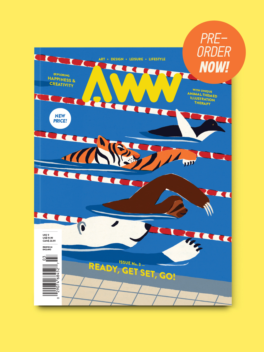 awwyours's tweet photo. AWW Magazine latest  issue “Ready, Get Set, Go!” is going to launch soon, in the Europe and Asia during mid-Aug and reach the US and Canada in Sep. With our best endeavours, the third issue continues to spread positivities and creativity with animal-themed illustrations. #AWW3 https://t.co/A08An7QcIX