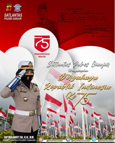 DIRGAHAYU REPUBLIK INDONESIA KE – 75
-TMC LANTAS CIANJUR
#StopPelanggaranStopKecelakaanKeselamatanUntukKemanusiaan
instagram.com/p/CD-oVSRpG4D/