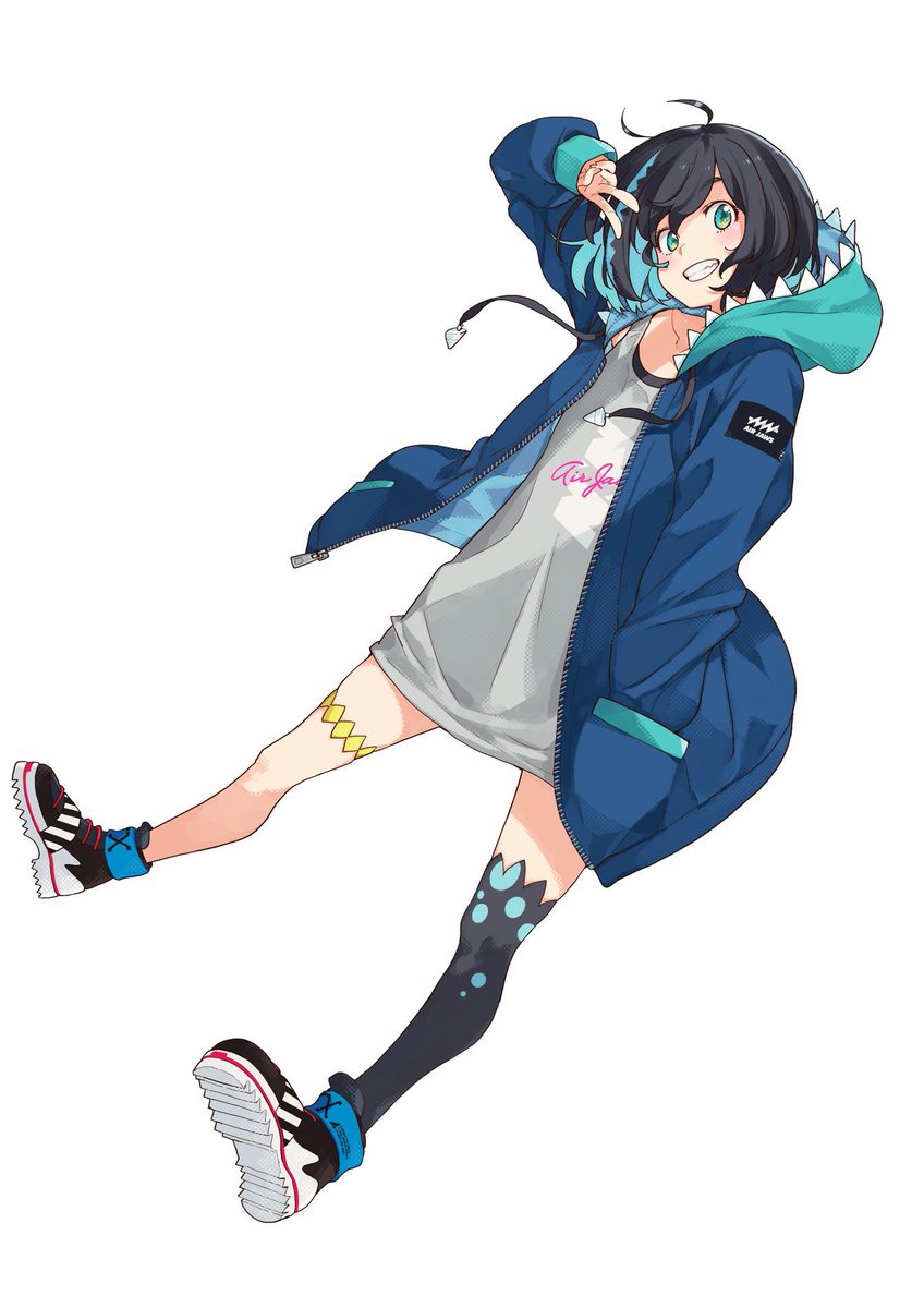 私とお揃いの「AIR JAWS」×「SA ME ME」パーカー(通称ナミパーカー)の