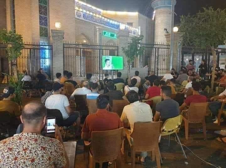 Prof. Dr. Anmar Al-Hashimi (@dr_anmarahmad) on Twitter photo تغلق المساجد في #العراق (بلد التناقضات) وتمنع إقامة شعائر الله فيها بحجة إنتشار #كورونا ولكن أساورها تصلح أن يعلق عليها تلفاز يتجمع حوله الناس باكتضاض لمشاهدة مبارة !! ضياع للدين ... وتدمير للوعي ... وانتهاك لحرمة المساجد.
( الصورة قبل شهر من الآن حسب ما وصلني) <a href="/cleanhearts/">Dr. Abduljaleel</a> تغلق المساجد في #العراق (بلد التناقضات) وتمنع إقامة شعائر الله فيها بحجة إنتشار #كورونا ولكن أساورها تصلح أن يعلق عليها تلفاز يتجمع حوله الناس باكتضاض لمشاهدة مبارة !! ضياع للدين ... وتدمير للوعي ... وانتهاك لحرمة المساجد.
( الصورة قبل شهر من الآن حسب ما وصلني) <a href="/cleanhearts/">Dr. Abduljaleel</a>