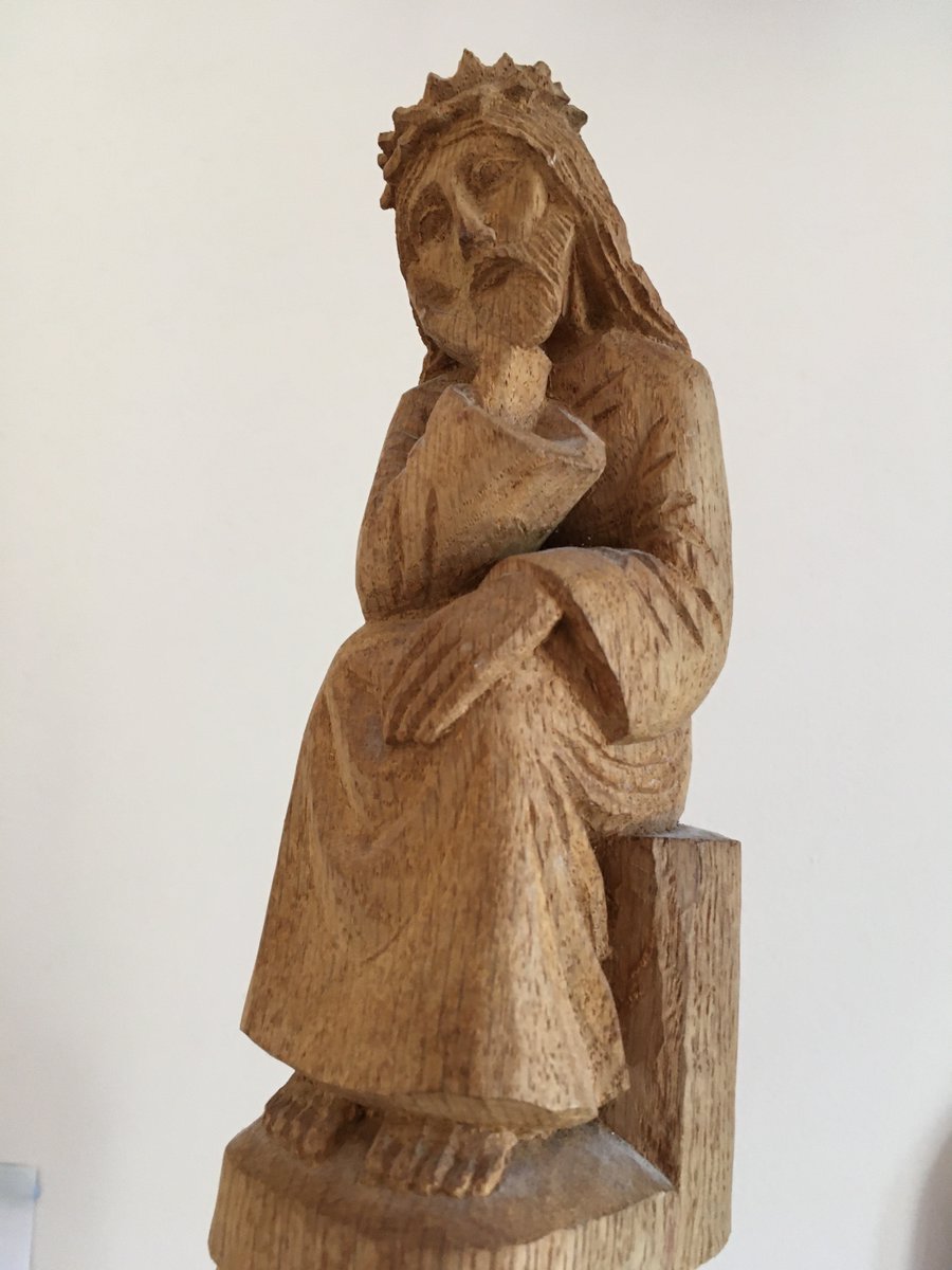 It's 20 years today since I was last in Lithuania. This is one of the treasured objects I brought back - Rūpintojėlis (the pensive Christ), a distinctively Lithuanian portrayal of Jesus' passion which (you won't be surprised to learn) has partly pagan origins