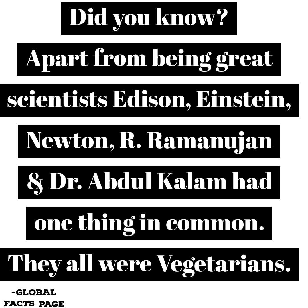 pranavkmishraa's tweet photo. #vegetarian #veg #vegscientists #vegetarianscientists
#newton #abdulkalam
#einstein
#thomasedison
#mathematician
#ramanujan
#vegetariannewton
#vegetarianindianpresident
#vegetarianabdulkalam
#vegetarianeinstein
#fact #factoftheday #didyouknow #earnknowledge #knowledgegains https://t.co/sWVARGIJU2