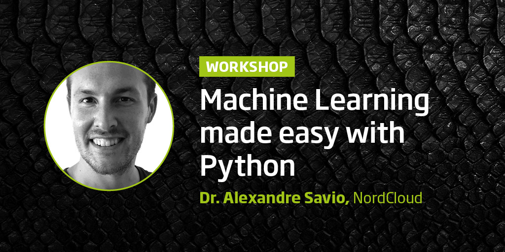 python_summit's tweet photo. Wir starten die neue Woche mit einer neuen Workshop-Vorstellung des #PythonSummit im Oktober: Dr. Alexandre Savio wird am dritten Tag einen Workshop zum Thema: "Machine Learning made easy with Python" halten. 💻 https://t.co/RaLCdplblT