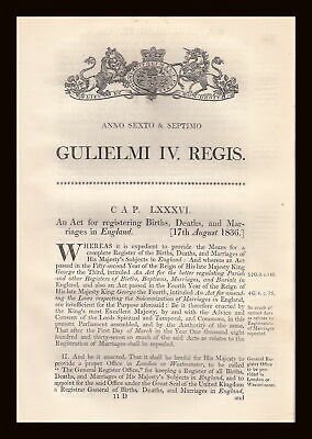 SierraUniEcho's tweet photo. 17.8.1836 The Births & Deaths Registration Act establishing the General Register was passed by the British Parliament #OTD (effective 1.7.1937) #BritishLegislation #GeneralRegisterOffice #Births #Deaths #Marriages #CivilPartnerships https://t.co/31rE0jqrJi