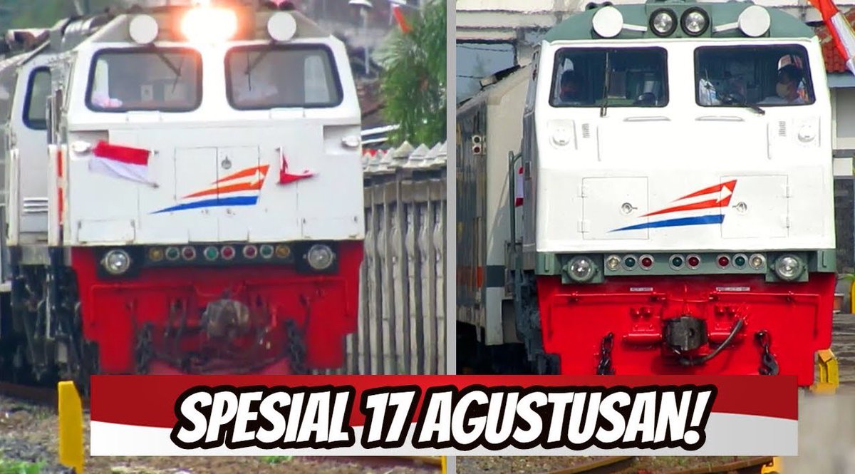 RasyidM96's tweet photo. SPESIAL 17 AGUSTUSAN..!! 2 Lokomotif Kinclong Ini Berbendera Merah Putih 
https://t.co/e2ZI42AhkH https://t.co/SMLxOQxppb