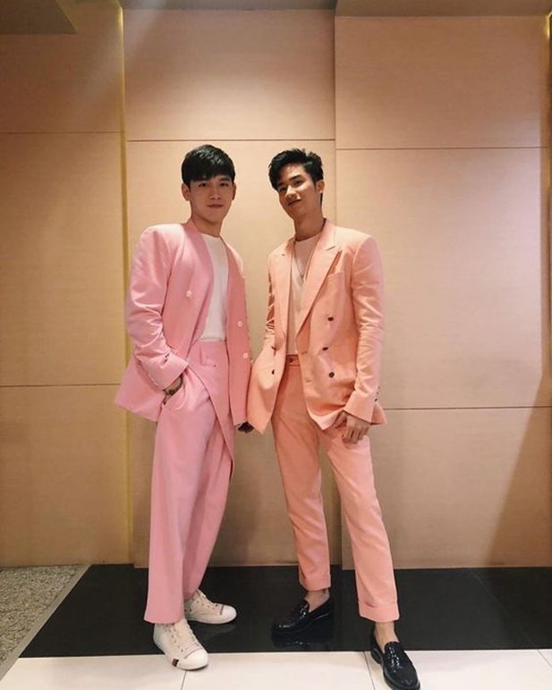 taynew in suits or in this case matching suits ~ a thread