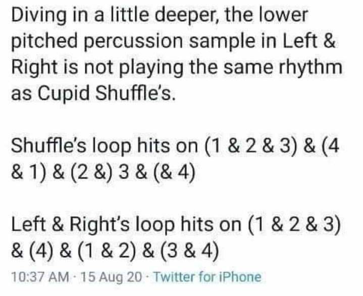 Some insists that the beats were the same too; but there are people with musical background who says Left and Right beats are NOT a copy of his beats. Analysed by those who know music, they aren't the same.