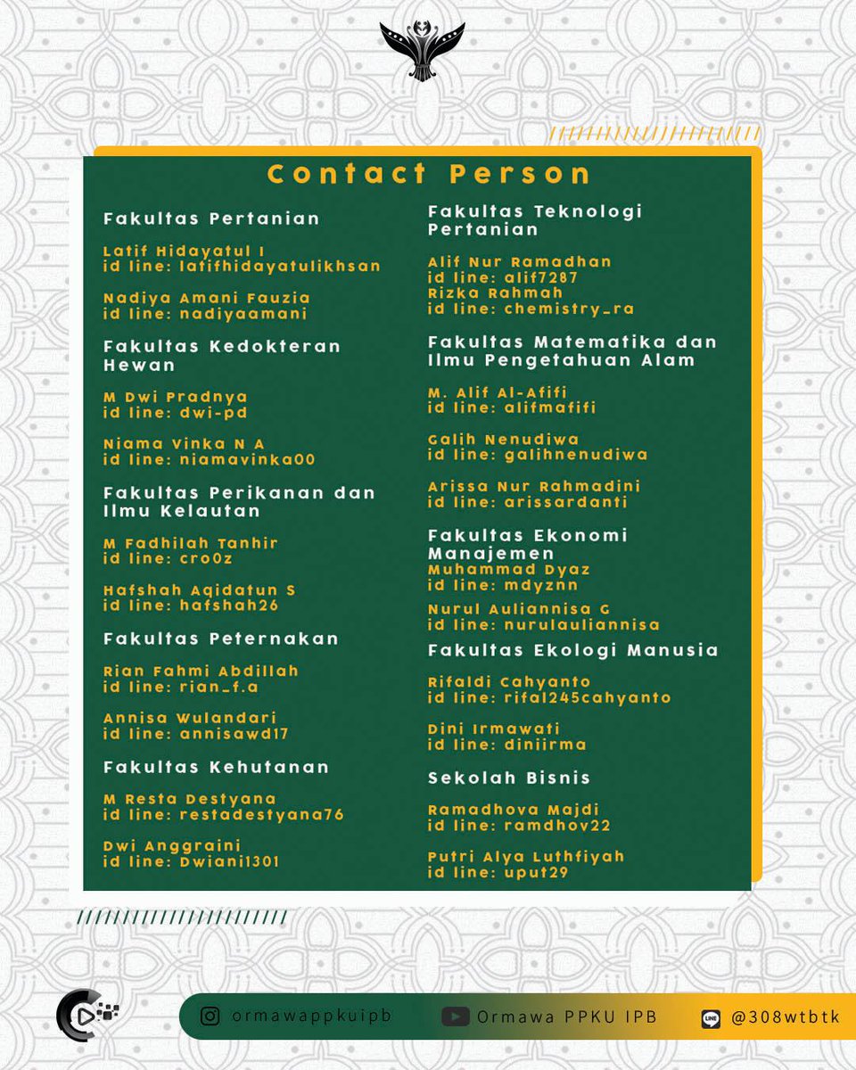 Tips n Trick untuk maba untuk kuliah di IPB a Thread