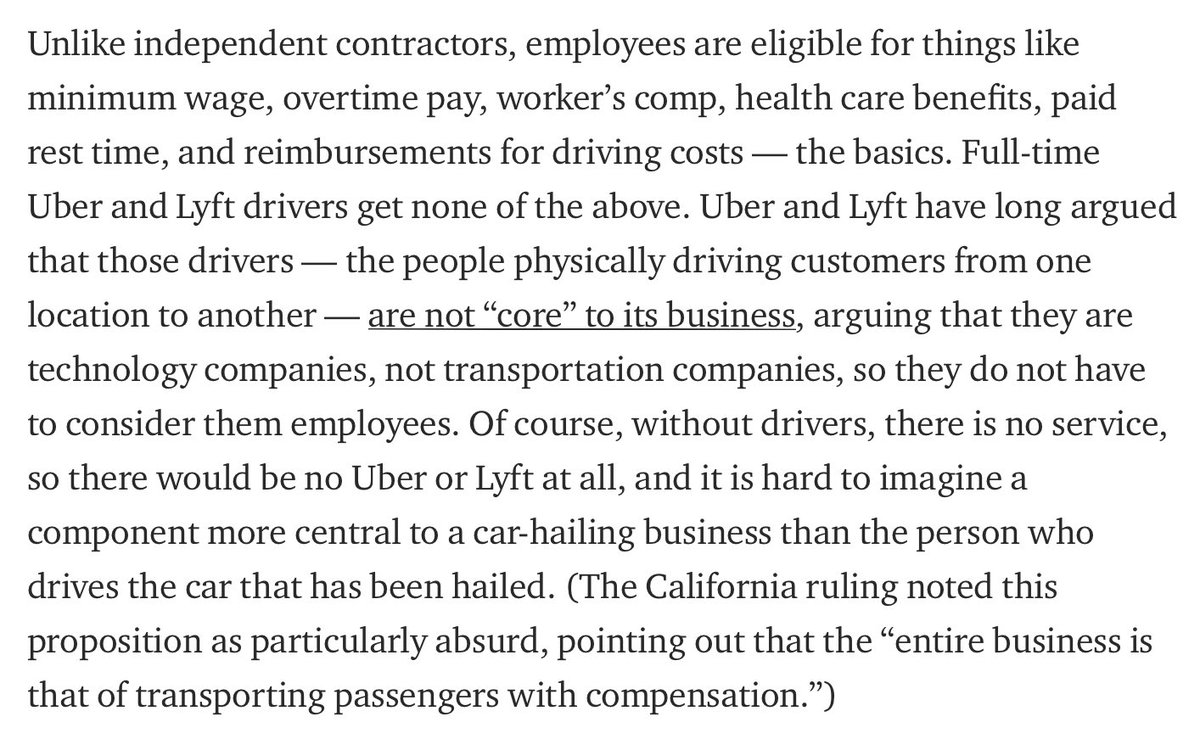 “Uber and Lyft’s Business Model May Be Dead. Good.The biggest startups in modern history were built on old-fashioned worker exploitation.”  https://onezero.medium.com/uber-and-lyfts-business-model-may-be-dead-good-53940dcbac34