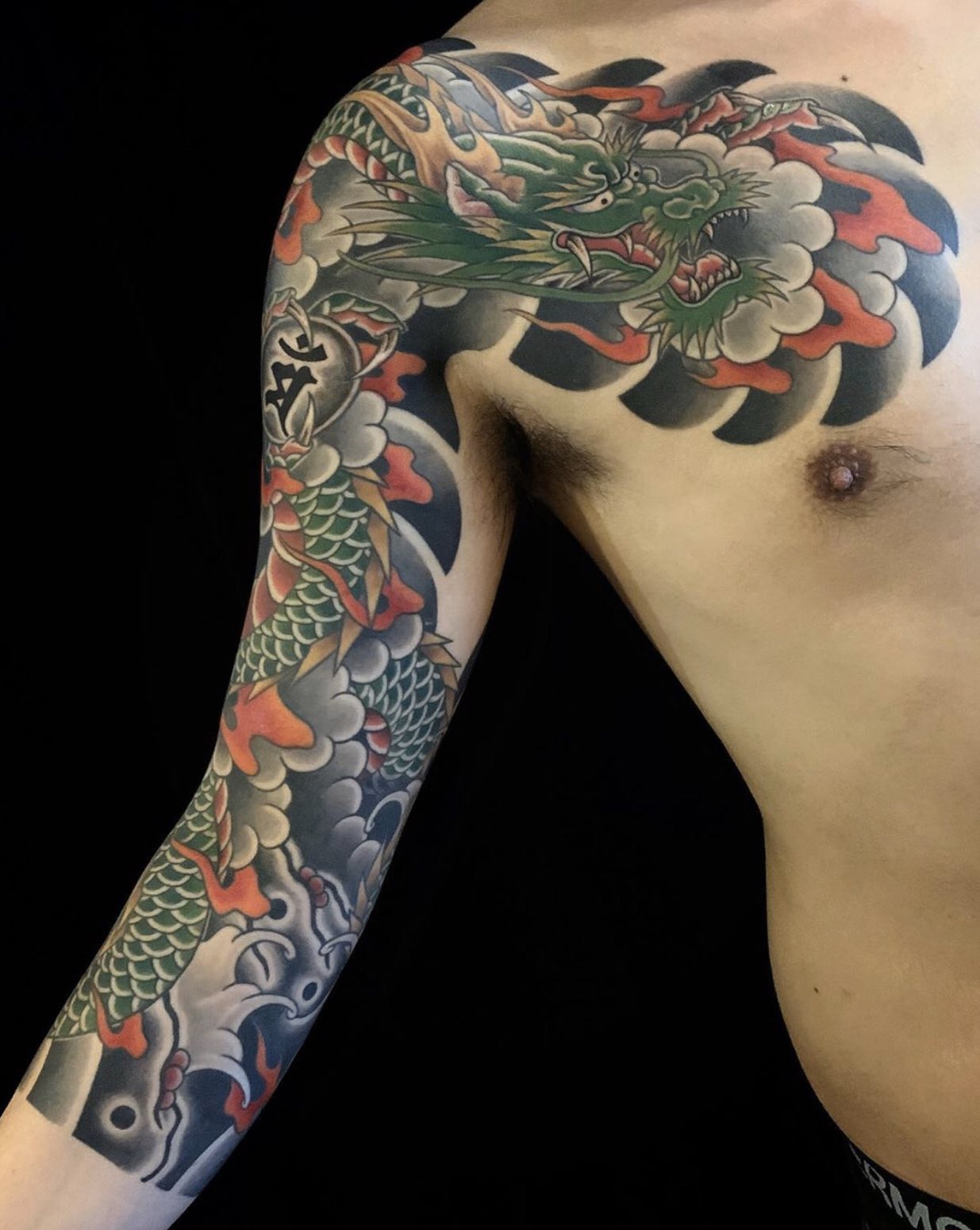 Japanese inspired dragon tattoo