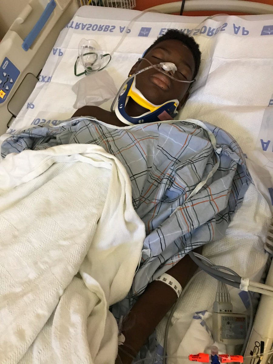 Toriano was treated at the Hospital for gaping abdominal gashes, a concussion and multiple fractures within both hip bones. His surgery took well over 4 hours. He has kidney, lung and colon damage. He faces the possibility of never walking again.  #JusticeForTorianoandTroy