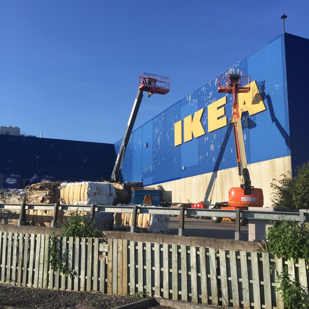 GI_SYKES's tweet photo. A before and after job we did 4 years ago for IKEA Group in Cardiff #oldtonew #paintingcontractors #paintingcompany #spraying #cherrypicker #constructionmanagement https://t.co/srTi8u7wjE
