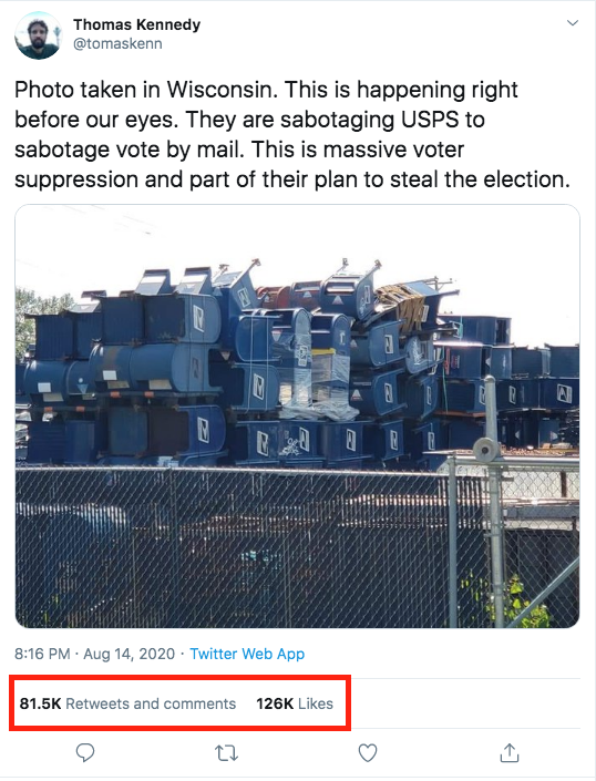 The #1 amplifier still going... now at 81.5k Retweets and 126k Likes When people have no shame but instead have an abundance of ready to go self-serving rationalizations for their irresponsible behavior. 