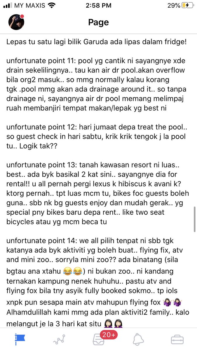 So I shared my bad experience at his resort. It was honest and truthful. But instead of improving their staff’s hospitality training, he is threatening me with “DELETE NOW or else” attitude.