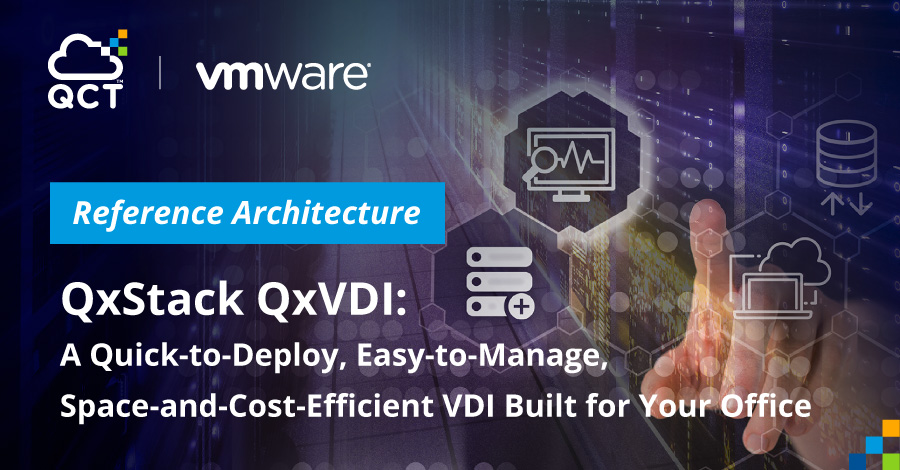 QuantaQCT's tweet image. .@QuantaQCT QxVDI solution utilizes our density-optimized VMware #vSAN #ReadyNode, #QuantaPlex T42S-2U, to build a highly available #VDI cluster in one single server, boosting resource utilization while lowering customers&apos; TCO. Read more: bit.ly/2PpkRwL