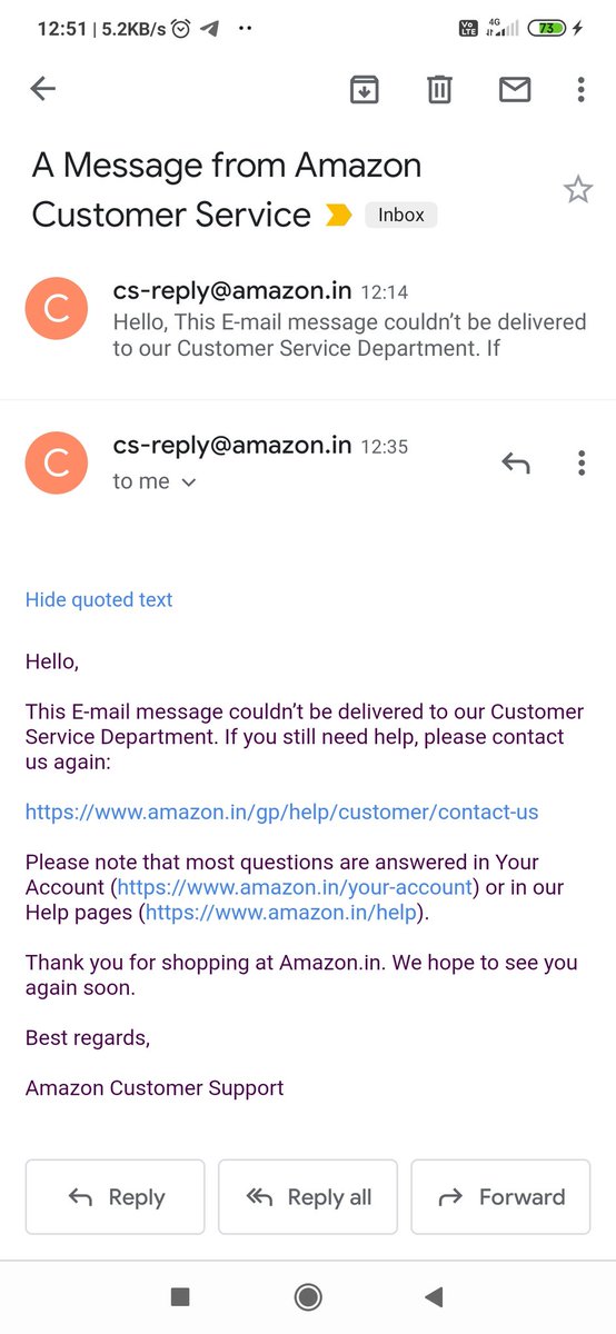 Amazon Help Sur Twitter Kindly Check And Respond To The Latest Correspondence You Ve Received From Our Social Media Team Do Keep Us Posted Cb