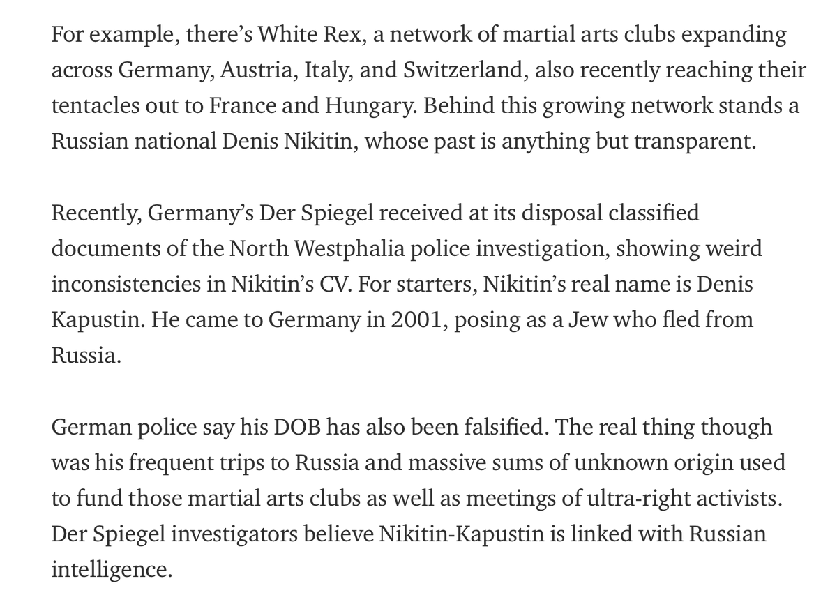 EreaAndrzej's tweet photo. Tak naprawdę #DenisNikitin nazywa się jednak #DenisKapustin, od 2001 przebywa w Niemczech, odbywa stamtąd częste podróże do Rosji i powraca z wielkimi sumami pieniędzy. Dziennikarze #DerSpiegel są przeświadczeni, że działa na zlecenie rosyjskich służb.
https://t.co/EAB7XHbamA https://t.co/zHELtx979j