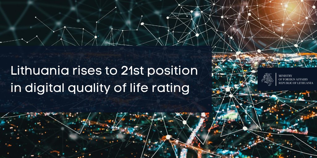 LithuaniaMFA's tweet photo. Up by two more steps! @Surfshark's DQL Index 2020 is based on the five core pillars that define the digital quality of life 🔗 https://t.co/oL8zYHkT1p #DigitalLithuania https://t.co/J4n7jsb2TC