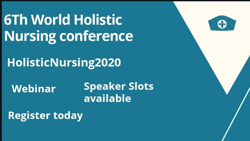 2020Holistic's tweet photo. #Joinus @6th World #HolisticNursing #Conference held brief #keynotepresentations, #speakertalks, with the theme #FrommInnovation to #Enforcement of #Advanced Techniques in #Nursing’. 
#Keynote #Speaker #Delegate #students #register99USD
WhatsApp : +447723584374 #USA #Australia https://t.co/760NtFsmpY