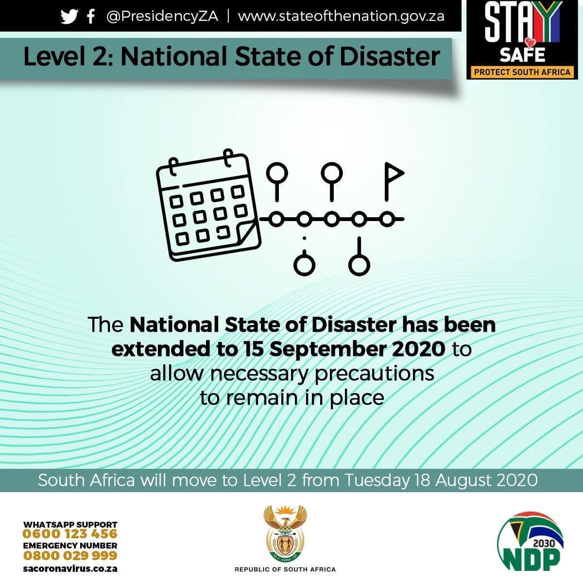 CapeTownTourism's tweet image. SA will move to #level2lockdown at midnight tonight (17 Aug). We welcome @PresidencyZA’s announcement as we strive to restart our economy. Pls act responsibly and follow strict hygiene protocolst to stop the spread.